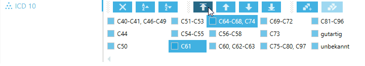 Verschieben von Knoten im Filter Verschieben von Knoten im Filter