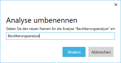 Analyse umbenennen Analyse umbenennen