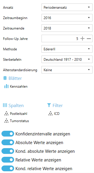 Konfiguration der Analyse